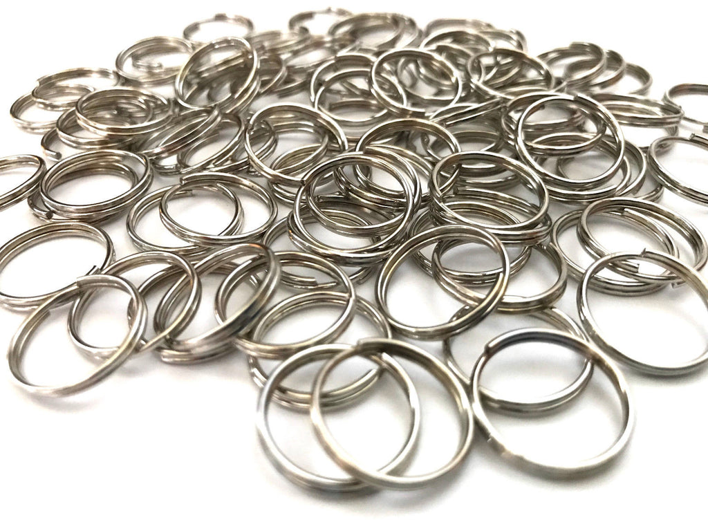 8mm Double Loop Jump Rings 100pcs Silver Plated Double Loop Bulk