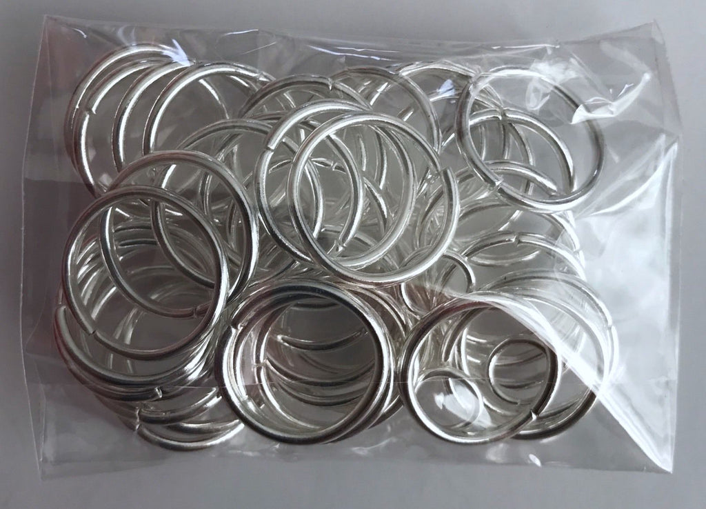 100 pcs 16mm Silver Plated Open Jump Rings Jewelry Ring 35s Split Tool –  Sweet Crafty Tools