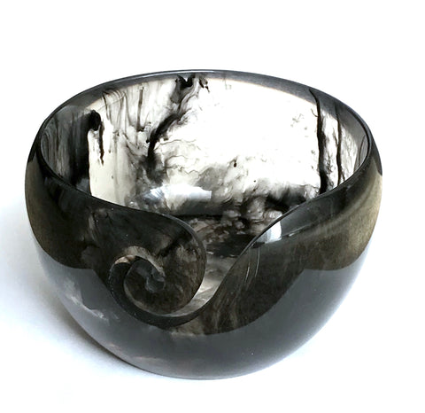 Yarn Bowl Knitting Bowl Yarn Holder & Storage Organizer (Black & Clear)