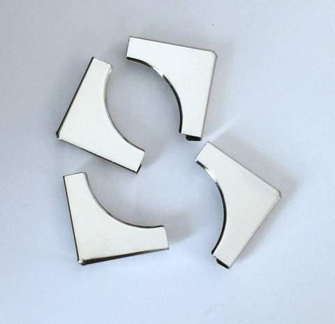50 pcs Large Silver Tone Scrapbooking Albums Corner Protectors Card File Menu Metal Book Cardmaking Supplies Tools