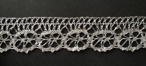 3 Yards Silver Lace Trim #6SL
