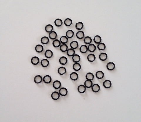 1000 pcs 4mm Black Open Jump Rings Jewelry