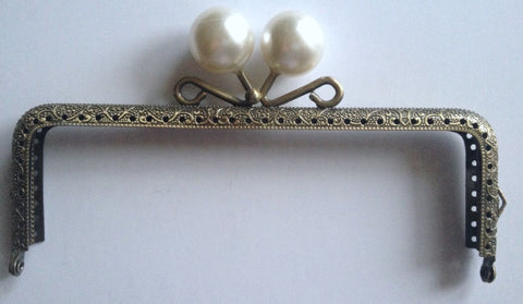 New Pearl Purse Frame Bronze Design Kiss Clasp Frame Arch Faux Hardware Making Tools