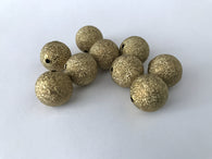 20 pcs 14mm Round Gold Spacer Beads 61G