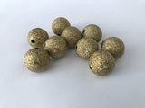 100 pcs Gold Spacer Glitter Beads 8mm --61G