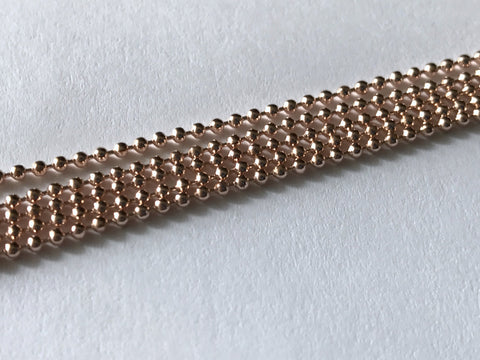 New 5.5 yards Rose Gold Ball Chain Rose Gold Ball Metal Beads Ball Chains Chain Jewelry Necklace Brass 97n Finding Supplies Tools
