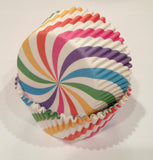Multi Colored Cupcake Liners 50 count Rainbow Swirl