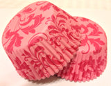 50 count Pink Damask Cupcake Liners