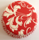 50 count Red Damask Cupcake Liners