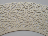 12 pcs Pale White Classic Lace Cupcake Wrappers
