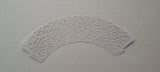 12 pcs MINI (Small) White Classic Filigree Lace Cupcake Wrappers