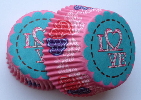 50 pcs Express Love Cupcake Liners