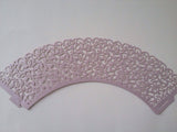 12 pcs (MINI) Small Lavender Classic Lace Cupcake Wrappers