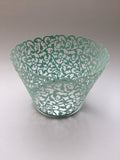12 pcs MINI (Small) Green Mint Filigree Lace Cupcake Wrappers
