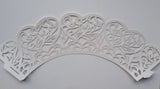 12 pcs White Lace Heart Cupcake Wrappers