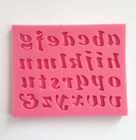 Italic Lowercase Letter Alphabets  Silicone Mold-Unbranded