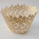 12 pcs Ivory Lace Cupcake Wrappers