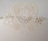 10 pcs White Lace Wedding Name Place Cards