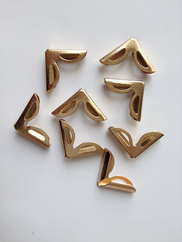 50 pcs Rose Gold Scrapbooking Albums Corner Protectors Card File Menu Metal Book Cardmaking Supplies Tools