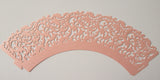 12 pcs Pink Damask Filigree Cupcake Wrappers