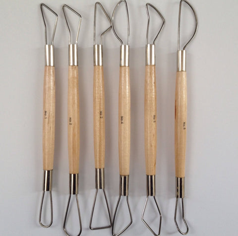 6 pcs 12 Tools Clay Sculpting Set Carving Tool for Pottery