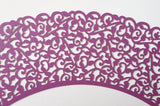 12 pcs Purple Classic Lace Cupcake Wrappers