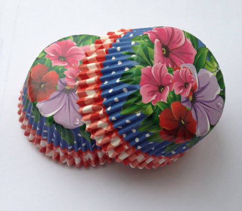 50 count Tropical Flowers Floral Liners