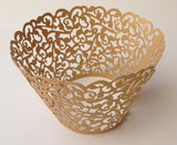 12 pcs Gold Classic Lace Cupcake Wrappers