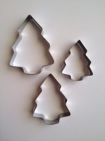3 pcs Stainless Steel Tree Cookie Cutter Dough Cake Cupcake Pastry Baking Tools Supplies Kitchen Cutters Candy Supply
