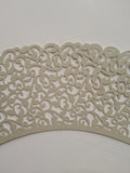 12 pcs MINI (Small) Silver Grey Filigree Lace Cupcake Wrappers