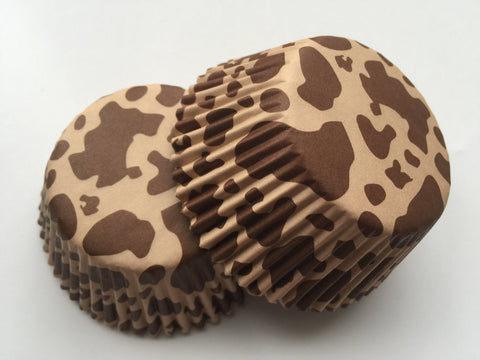 50 pcs Brown Cow Cupcake Liners Baking Cups Muffin Tools Supply Kitchen Tan