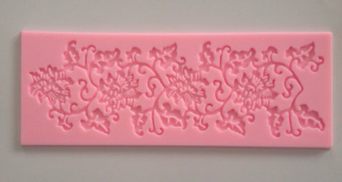 Floral Leaves Soft Silicone Mold-Unbranded