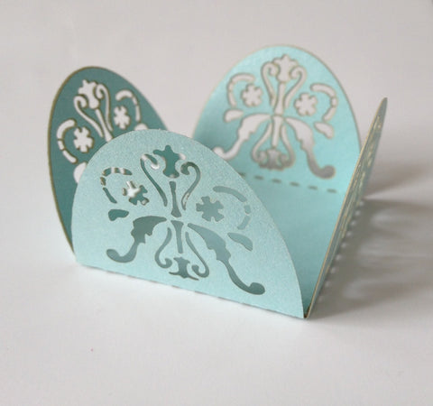 10 pcs Mini (Small) Light Blue Flower Truffle/Baklava Wrappers