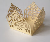 10 pcs Mini (Small) Light Gold Lace Truffle/Baklava Wrappers