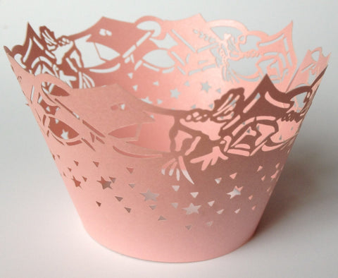 12 pcs Graduation Pink Cupcake Wrappers