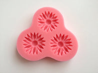 3 Small Sunflower Flower Leaf Soft Silicone -Unbranded