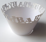 12 pcs Baby White Carriage Cupcake Wrappers
