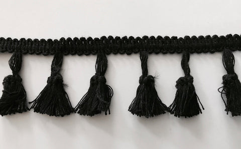 5 yds Black Tassel Trim Craft Fabric Sewing Edge Trim Craft Fabric Needlework Edging Trims Sewing Notions