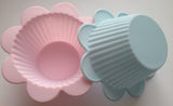 2 pcs Flower Soft Silicone Cupcake Liners -Unbranded