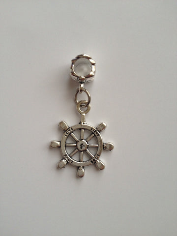 New 1 pc Ship Wheel Charms Charm Bracelet 1P Pendent Bracelet Jewelry Ocean Ship Anchor