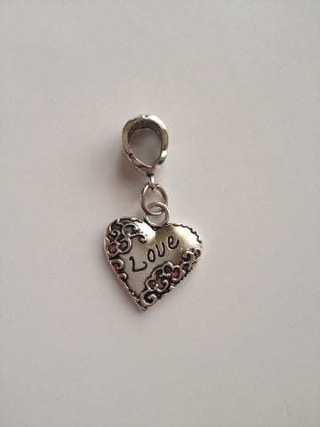 New 1 pc Heart Charms Charm Bracelet 1P Pendent Bracelet Jewelry Love Heart