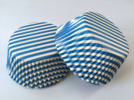 50 pcs Blue Stripes Cupcake Liners