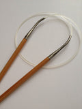 23" Bamboo plastic circular knitting needles sizes US 0 2.0mm 1 2.25mm 2 3.75mm 3 3.25mm 4 3.5mm 5 3.75mm 6 4.0mm 7 4.5mm 40 cm