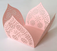 10 pcs Mini (Small) Pink Lace Baklava Truffle Wrappers
