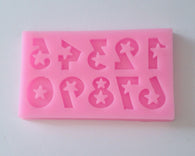 New Star Letter Alphabets Alphabet Silicone Mold- Unbranded