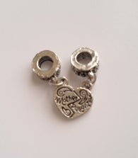 New 1 pc Mother Daughter Love Charms Charm Bracelet 1P Pendent Bracelet Heart