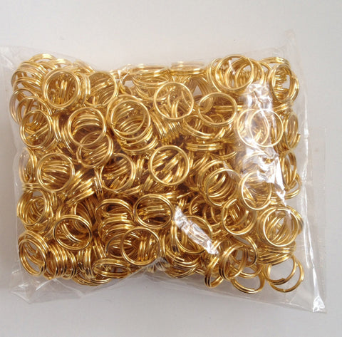 New!  400 pcs Gold Plated Open Double Loop Jump Rings 8mm Jewelry Item #76 Findings Necklace Supplies Tools Craft Making Hardware