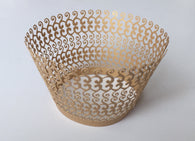 12 pcs Gold French Filigree II Lace Cupcake Wrappers