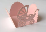 10 pcs Mini (Small) Pink Baby Carriage Truffle/Baklava Wrappers