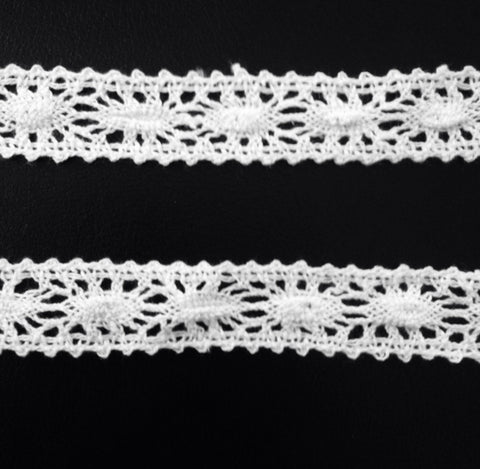 10 Yards White Cotton Crochet Lace Edge Trim 7W